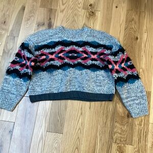 Free People warm and cozy boxy sweater size Large
